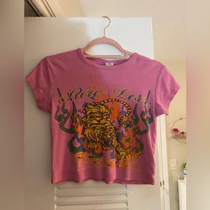 Pink urban outfitters baby tee